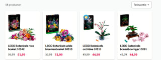 20% korting op de LEGO bloemen en planten collectie bij Intertoys
