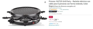 Raclette Grill Princess Party 6 personas 800W por 28.57€