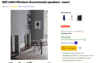 KEF LS60 Wireless vloerstaande speakers voor €4999 bij bol.com