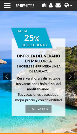 Hasta -25% en Be Live Hotels de Mallorca.