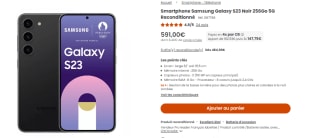 Smartphone SAMSUNG Galaxy S23 Noir 256Go 5G Reconditionné à 591€