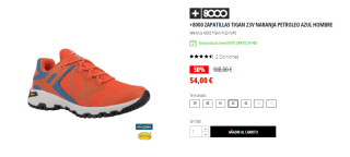 Zapatilla de senderismo +8000 Tigan para hombre por 54€