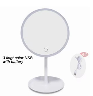 Espejo de maquillaje con 3 modos con luz LED a tan solo 2,69€