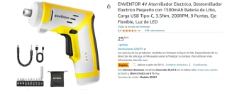 Atornillador y Destornillador Electrico con 1500mAh Batería de Litio por 12.99€