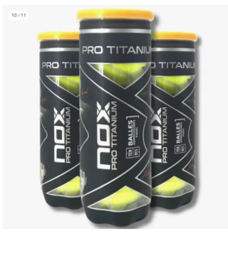 Pelotas de pádel Nox Titanium Pro - Alta Calidad y Resistencia Mejorada por 9.66€