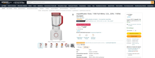 Liquidificador da Oster de 1100 Full White de 3,2L - R$ 129