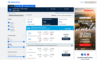 Vuelos Ida y Vuelta Alicante desde 42€ con Skyscanner