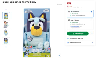 Bluey: Sprekende Knuffel Bluey voor €23,99 bij Smyths Toys