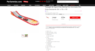 Tobogán de Agua Intex Racing Fun Hinchable Mini Pista Deslizante 561 x 76 x 119 por 62,95€