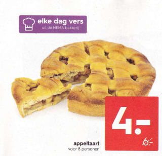 Appeltaart voor 4 bij de HEMA