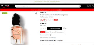 Eau de Parfum Rechargeable SI Intense Parfums pour femme à 39,94€