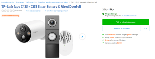 TP-Link Tapo C425 + D235 Smart Battery & Wired Doorbell voor €165 bij Coolblue