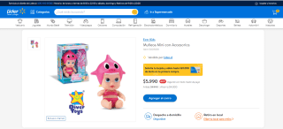 Muñeca Mini Ever Kids con accesorios por $5.990