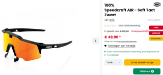 100% Speedcraft AIR - Soft Tact Zwart voor €49,90 bij Bike Mailorder