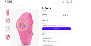 Reloj marca Ice-Watch FLOWER rosa por 35€