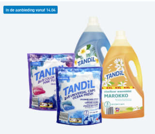 Tandil Wasmiddel of capsules 80 wasbeurten/40 capsules voor €6,99 bij de Aldi