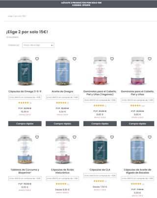 2 Productos por 15€