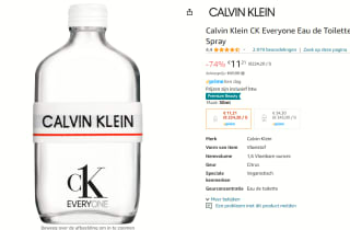 CK Everyone Eau de Toilette Spray van Calvin Klein 50ml voor €11,21 bij Amazon