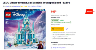 Lego Disney Frozen Elsa's ijspaleis (43244) voor €59,99 bij Bol