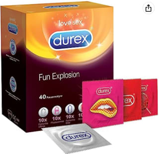 Lot de 40 Préservatifs Durex Fun Explosion à 22,46€