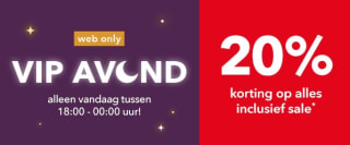 20% korting op alles, ook op sale! vanavond bij Scapino
