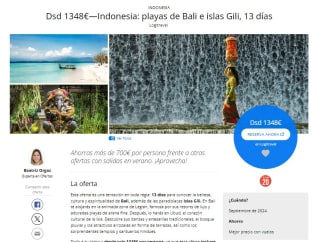 13 dias Indonesia: playas de Bali e islas Gili desde 1.348€pxp