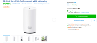 TP-Link Deco X50-Outdoor voor €79 bij Coolblue