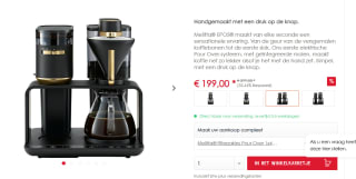 Melitta filter koffiezetapparaat EPOS 1024-03 voor €199 bij Melitta