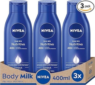 Pack 3 botes Nivea Body Milk Nutritivo Leche Corporal Hidratación Profunda 400ml por 10,63€