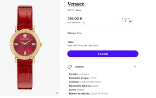 Reloj de Cuarzo para Mujer Versace Petit VE6M00722 por 319€