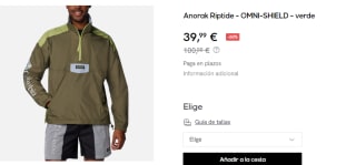 Anorak para Hombre Columbia Riptide - OMNI-SHIELD por 39.9€