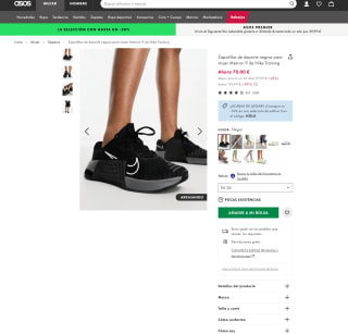 Zapatillas Nike Metcon 9 Negras Hombre por solo 63€