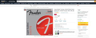 Encordoamento de Guitarra da Super Bullet® - R$ 69,90