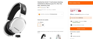 Steelseries Arctis 7+ Auriculares Gaming Inalámbricos por 129€