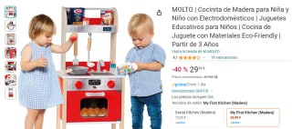 Molto Cocinita de Madera con Electrodomésticos por 29,99€