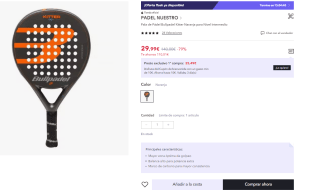 Pala de Pádel Bullpadel Kitter por 20.99€