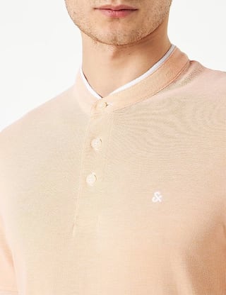 JACK & JONES Jjepaulos Mao Polo Ss Noos Poloshirt voor €10 bij Amazon