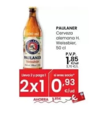 Cerveza Paulaner 50cl en tienda Eroski