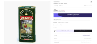 Lata aceite de oliva virgen extra 5 L marca Carbonell por 28,97€