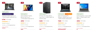 Recopilacion de Ordenadores de Sobremesa y Portátiles desde 199€ en PcComponentes