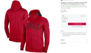 Sudadera con capucha y cremallera completa Nike Thermaflex de los Chicago Bulls para hombre por 56€