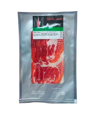 1kg jamón de cebo de campo 75% de raza ibérica loncheado a máquina y al vacío por 39,90€