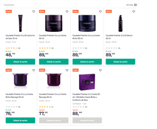 Regalo minitallas de crema premier cru de Caudalie por la compra de productos seleccionados