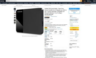 Disco Duro Toshiba 2TB Canvio Ready Externo Portátil de 2,5" por solo 67,49€