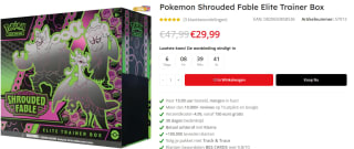 Pokémon - Scarlet & Violet - Shrouded Fable - Elite Trainer box voor €29,99
