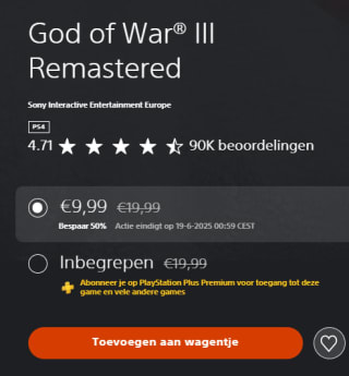 God of War III Remastered (PS4) voor €9,99 in de Playstation Store