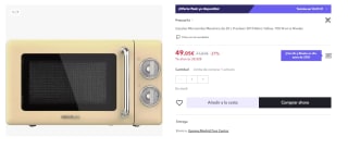 ProClean 3010 Retro Yellow Microondas mecánico de 20 L y 700 W. por 34.33€