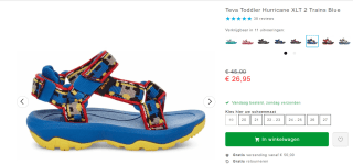 Teva K Hurricane XLT 2 Baby Sandalen voor €24,95 bij Etrias