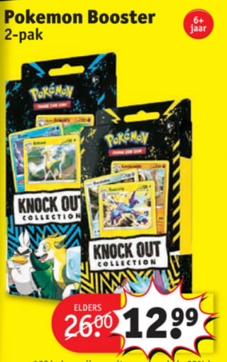 Pokemon booster 2-pack voor €12,90 bij Kruidvat