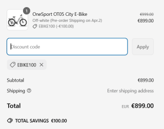 OneSport OT05 City E-bike voor €899 bij OneSport